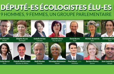 18 député-e-s EELV élu-e-s à l’Assemblée Nationale