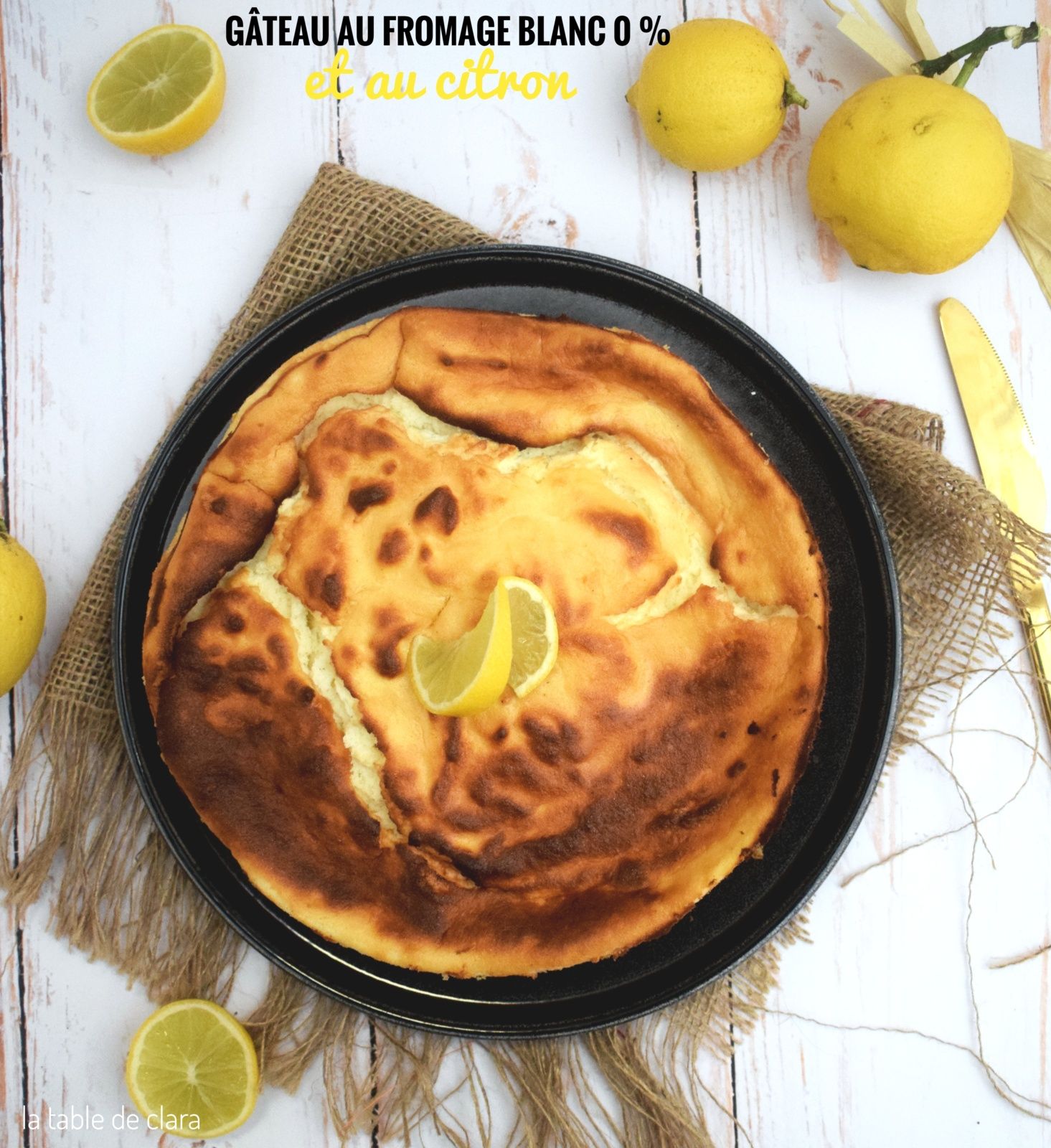 Gâteau fromage blanc citron