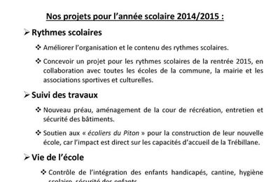 Les écoliers de la Trébillane : s'unir pour être force de proposition