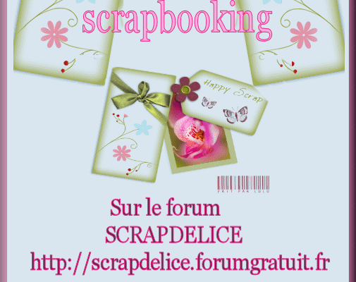 Le concours sur le forum SCRAPDELICE