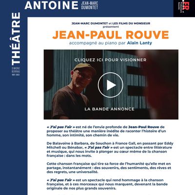 Jean-Paul Rouve raconte sa vie, votre vie, à travers les plus grandes chansons françaises