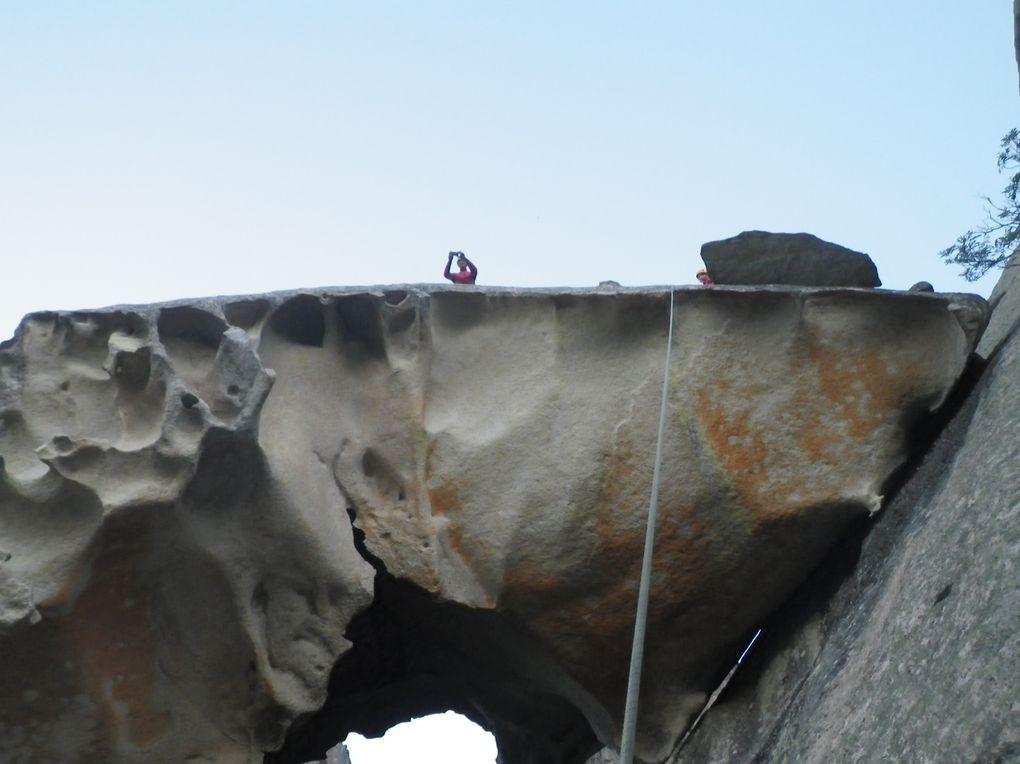 photos de nos ouvertures a bavella en corse. teghie lische, lunarda, pulischellu, punta rossa...beaucoup de trad peu de spits...
