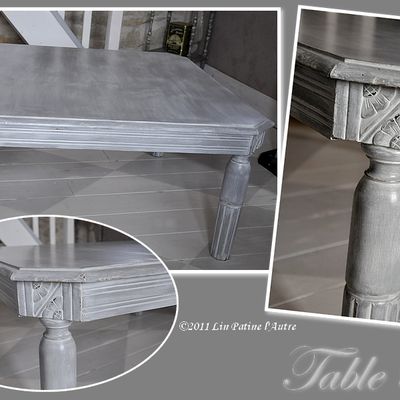 ♥ Table Basse patiné