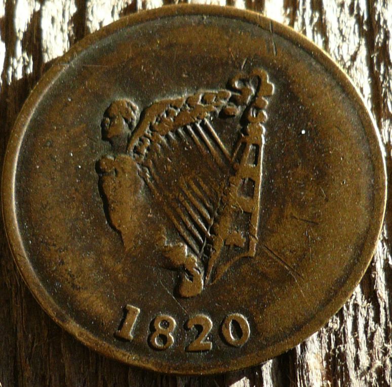 Lower Canada - 1820 half-penny - Bust and Harp Token Breton