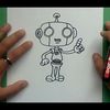 Como dibujar un robot paso a paso 9