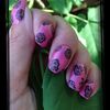 nail art "Satiné floral"
