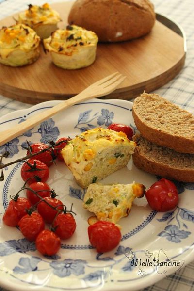 Frittatas courgette et maïs