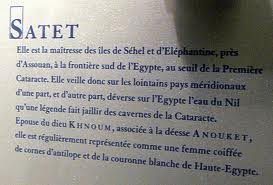 La "brûlante" Satet et quelques proches... ! (5) En Égypte antique !