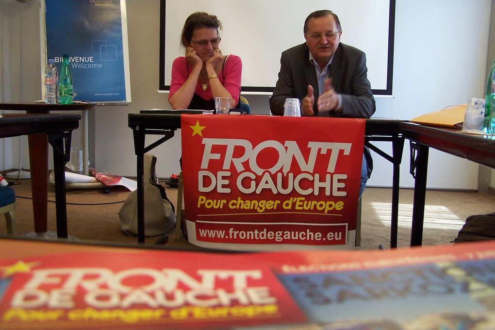 Journée Front de Gauche et rencontres avec les citoyen(ne)s à Nice [5 mai], avec Gérard Piel et Suzanne Hugon.