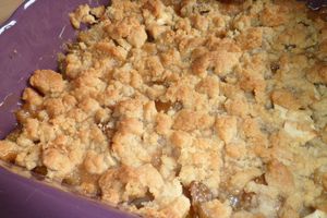 Crumble aux Reines Claudes dorées et pomme