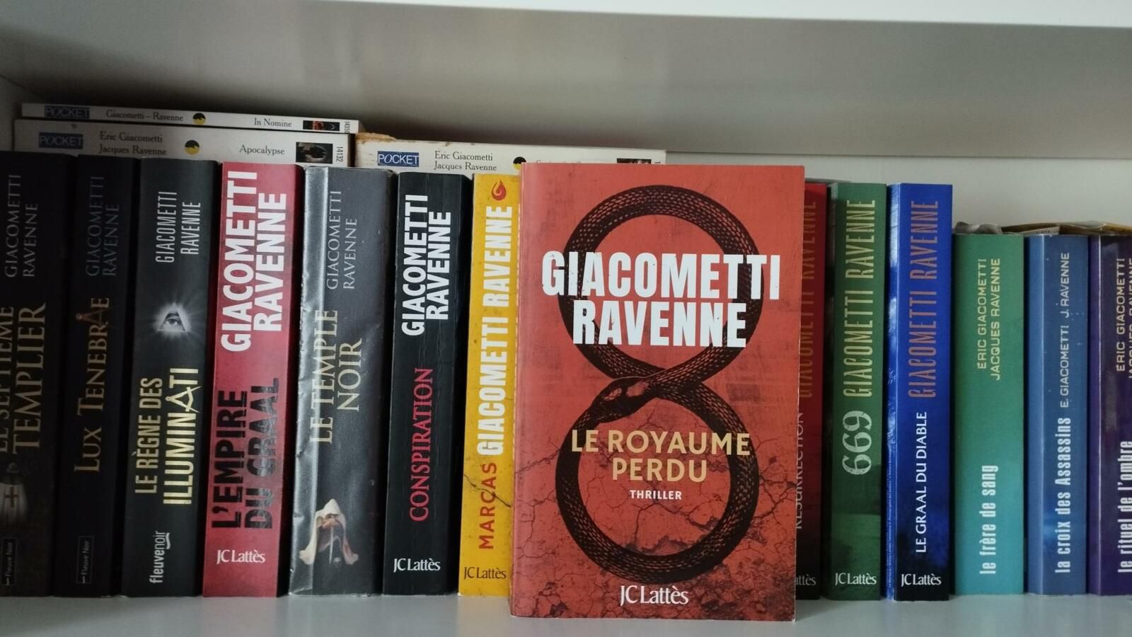 Le royaume perdu, ravenne et Giacometti, édition JC Lattès, thriller, Franc-maçon, lecture, 