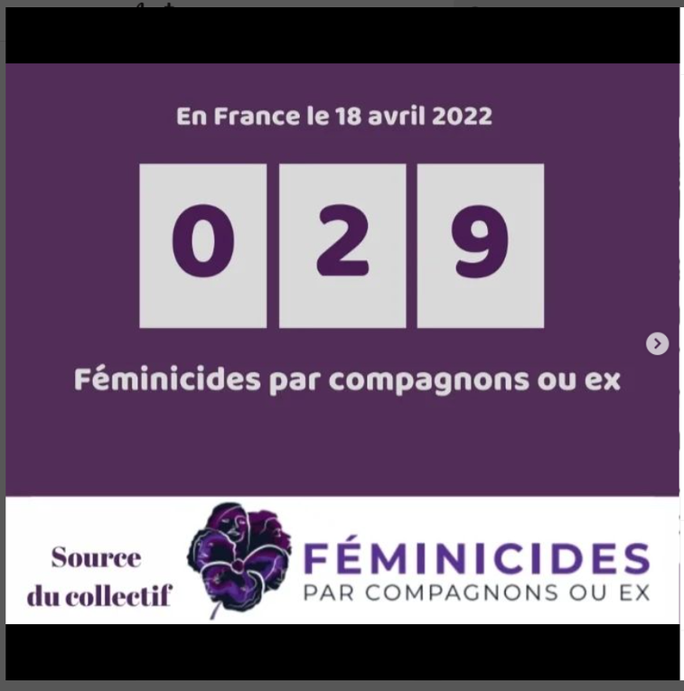84 EME FEMINICIDES DEPUIS LE DEBUT  DE L ANNEE 2022 