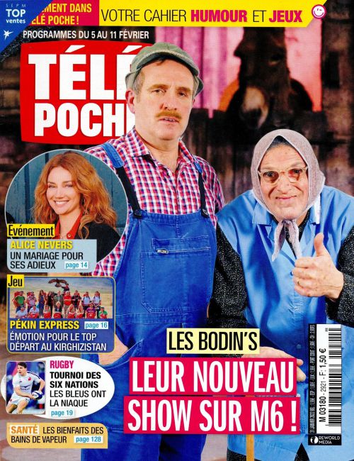 La une de 10 nouveaux numéros de la presse TV : Marine Delterme, Nolwenn Leroy, Les Bodin's...