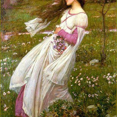Le printemps et les femmes par les peintres -  John William Waterhouse  (1849-1917)   Anémones