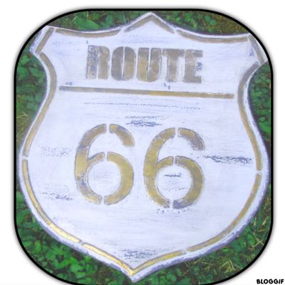 Une plaque déco "ROUTE 66"