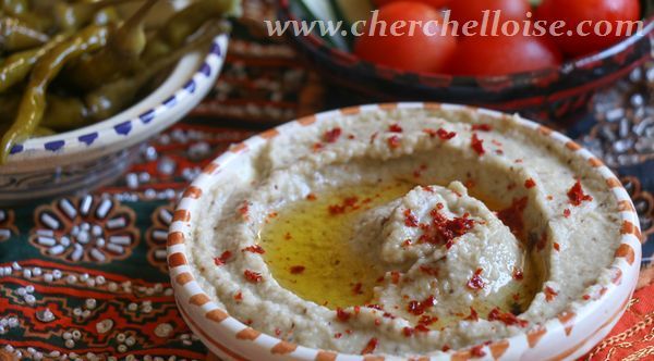 baba ghanouj ou moutabbal d'aubergine بابا غنوج أو متبل باذنجان