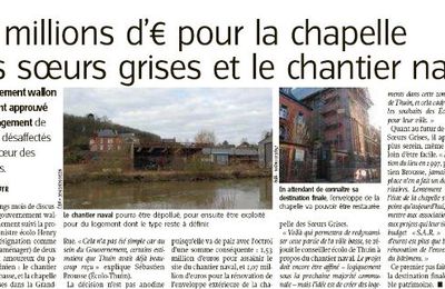 Le Ministre HENRY va soutenir la réhabilitation du chantier naval et de la chapelle des sœurs grises.