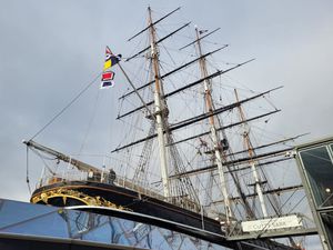 251 - Voilier Cutty Sark, Clipper anglais de 1869, trois-mâts-carré, caractéristiques, routes du thé et du coton, Angleterre, Chine, Mauritius, Australie. Greenwich