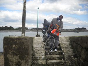 la traversée du ria Penerf entre Damgan et la Tour du Parc - 