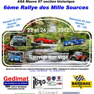 Rallye des mille sources historique