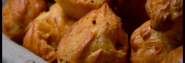 Gougeres Chorizo et Comté, Piment d'Espelette (avec ou sans cook'in, avec ou sans gluten)