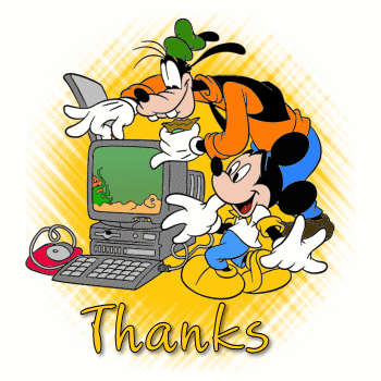 Thanks - Disney - Dingo - Ordinateur - Gif animé - Gratuit