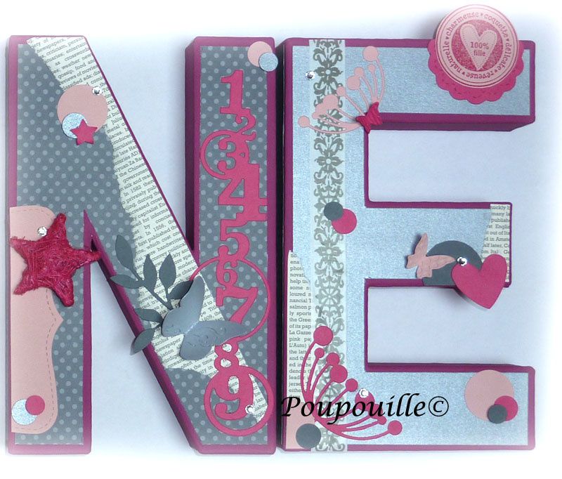 Des customisations de différents supports : horloge, lettres decopatch, toiles, boites...