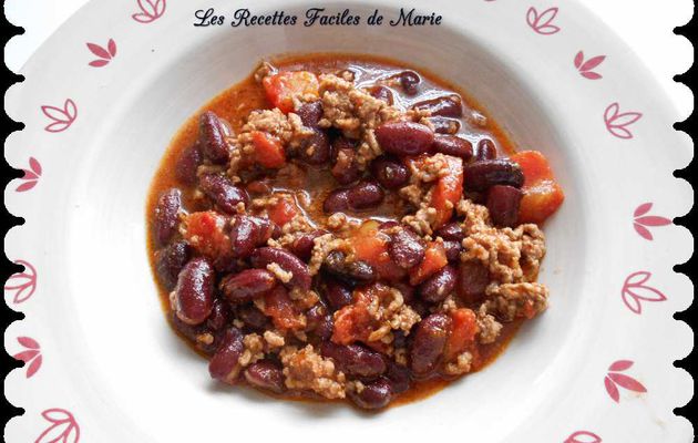 CHILI CON CARNE FACILE ET RAPIDE