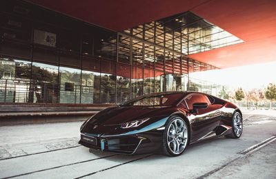 La Lamborghini Huracan dans l'arène lyonnaise
