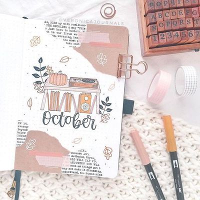 page de garde bullet journal octobre