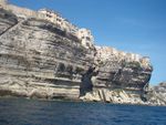 La citadelle de Bonifacio vue depuis la mer