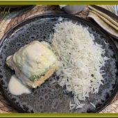 Pyramide aux deux poissons et au brocoli, sauce citronnée