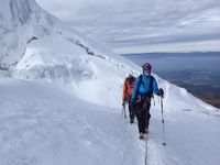 Crevasses et séracs - le glacier du Cotopaxi