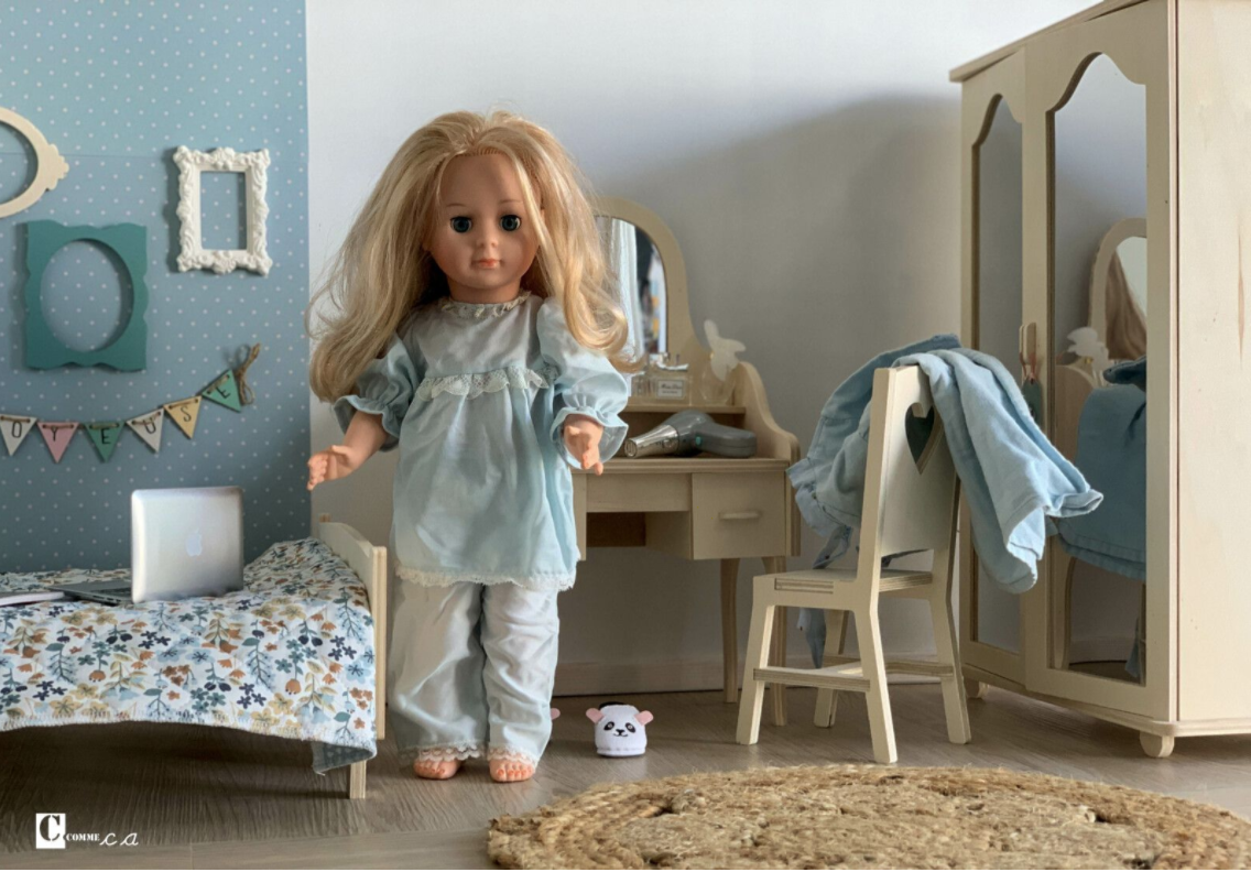 armoire Chambre Minicrea maison des poupées Petitcollin