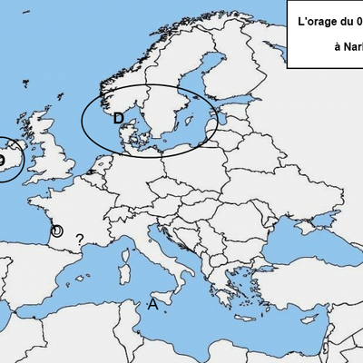 L'orage en V du 08 août 1989 à Narbonne