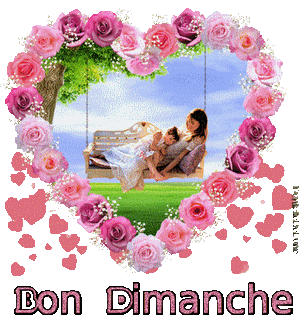 Gif Anime Bon Dimanche Avec Maman Et Sa Fille Sur Balancelle Les Gifs Animes De Dentelledelune