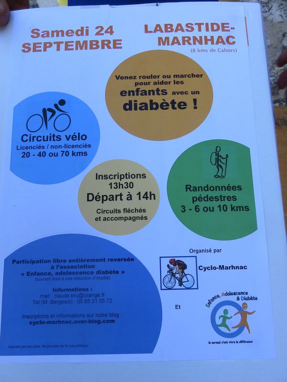Diabète Enfance Labastide Marnhac 24 Septembre 2016