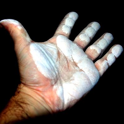 Une main après l'égrainage 