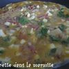 Omelette lardons, mozarella et oignons