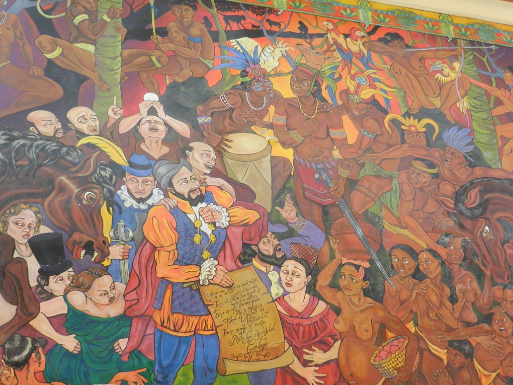 Obra Tierra del Guarco por Guadalupe Alvarez ... que resume la historia costaricense