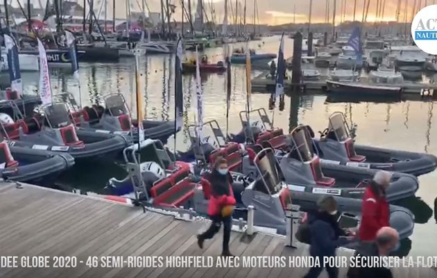 Vendée Globe 2020 - 46 semi-rigides Highfield pour sécuriser le départ et l'arrivée de la course