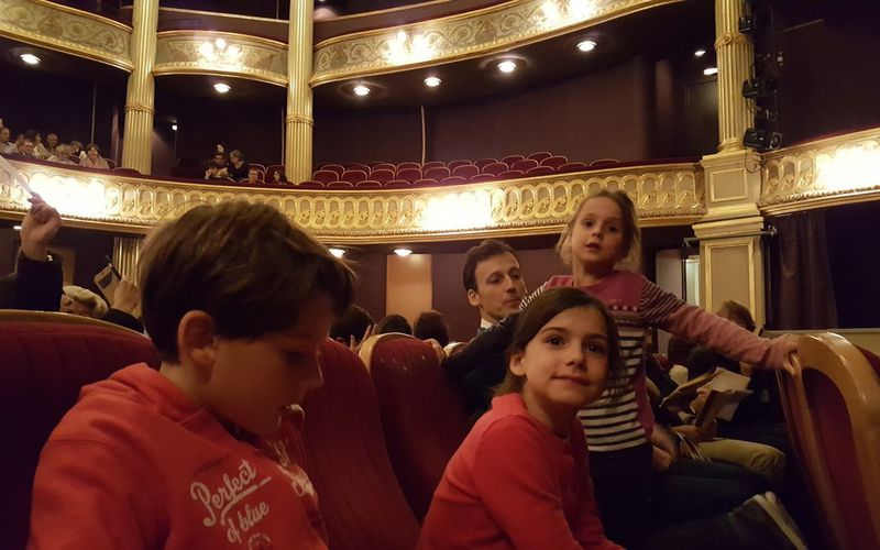 At the theater " Le grand théâtre"