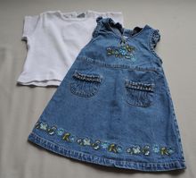 Robe en jean et son tee shirt - 6 mois