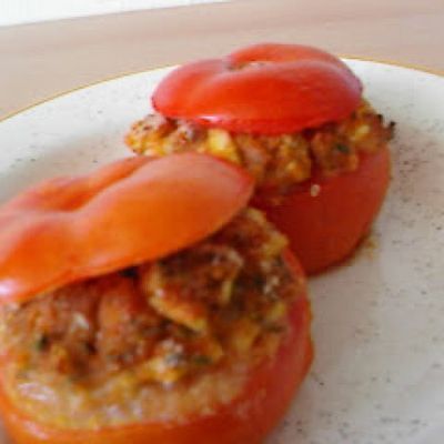 Tomates farcies "bonne femme" (sans viande) 