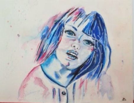 Portrait aquarelle Adolescente