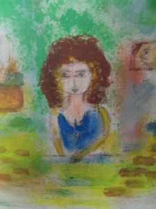 Liza Leyla; "Woman in Matala", acrylic on canvas