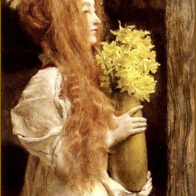 Le printemps et les femmes par les peintres -  Lawrence Alma-Tadema ( 1836-1912)   fleurs de printemps