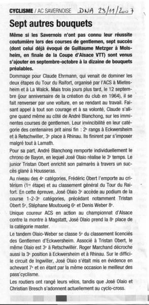 article paru dans les DNA 12.01.2007