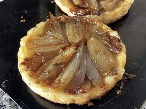Petites tatins d’échalotes au thym 