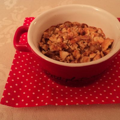 Crumble d'endives au roquefort et lardons